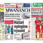 Magazeti ya Leo Tanzania Jumanne April 19