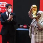 President Samia receives World Cup trophy