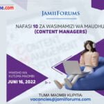 Job vacancies at JamiiForums Tanzania