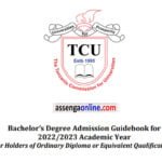 TCU guide book 2022 for Holders of Ordinary Diploma or Equivalent Qualifications