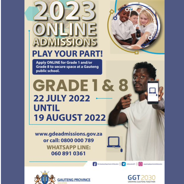 www.gdeadmissions.gov.za registration online 2023 schools