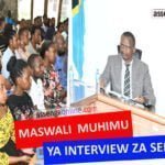 Maswali ya interview za sensa
