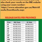 DBE May/June Exams Results 2022