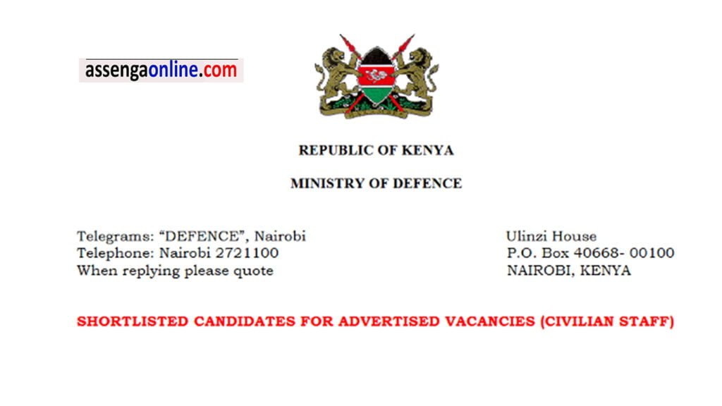 KDF recruitment 2023/2024