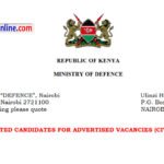 Ministry of defence shortlisted candidates 2022