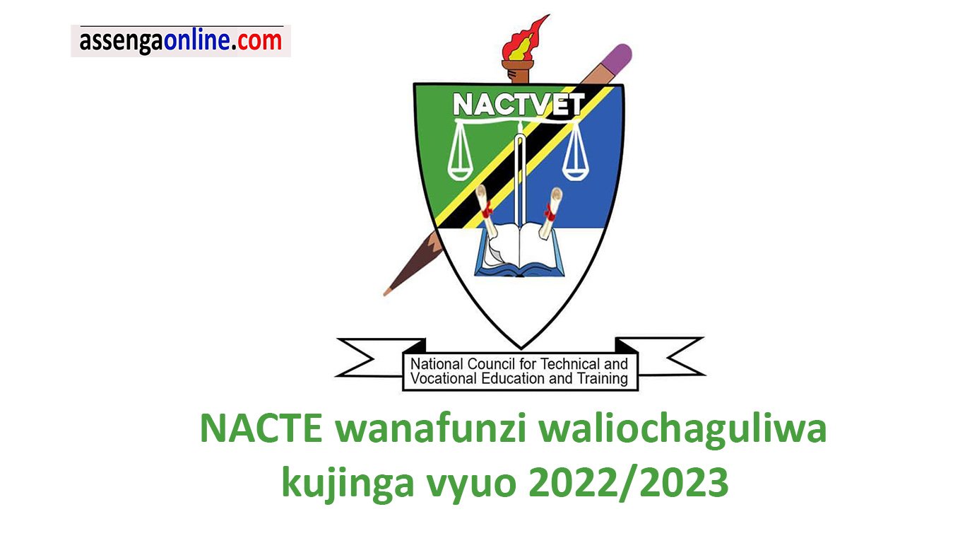 NACTE Waliochaguliwa kujiunga na vyuo vya afya 2022