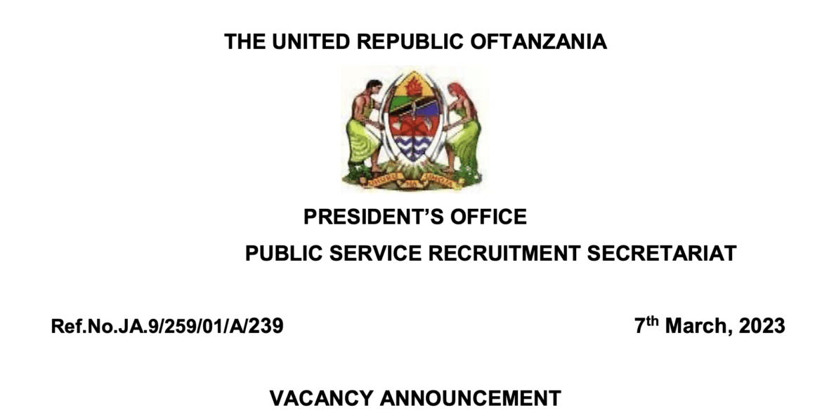 Governments Jobs announced by UTUMISHI