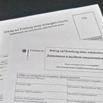 How to fill german national visa application form