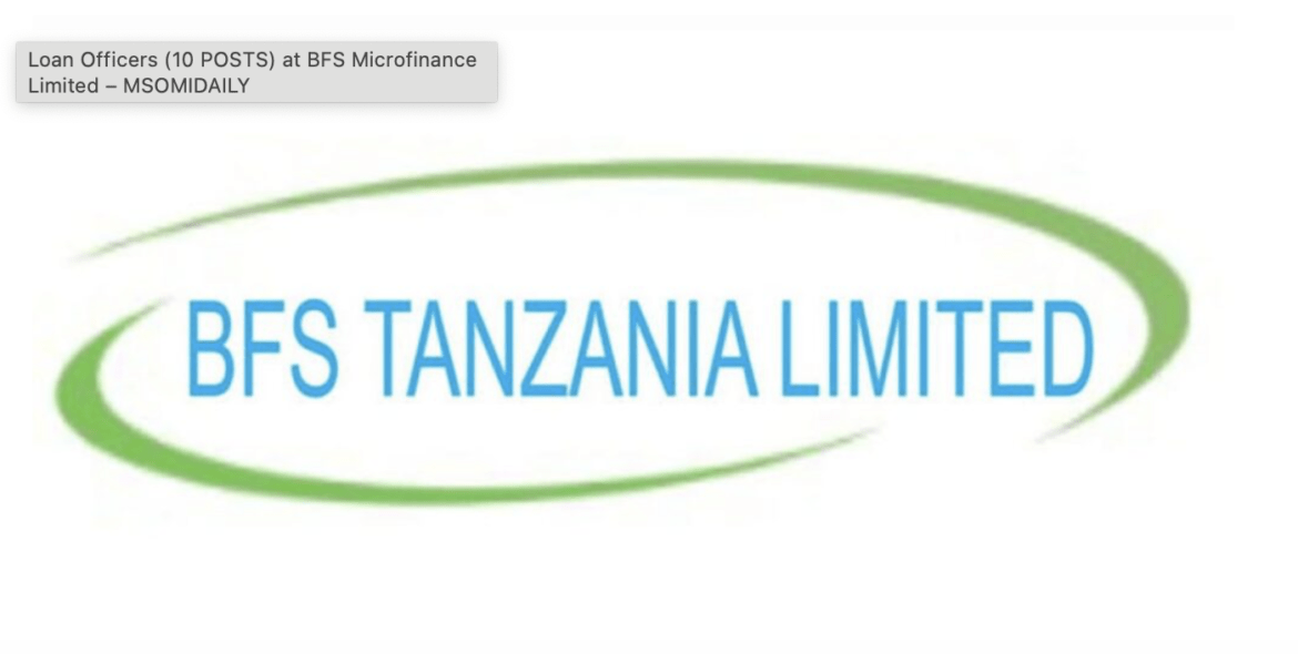 LOAN OFFICERS JOBS AT BFS Microfinance Limited