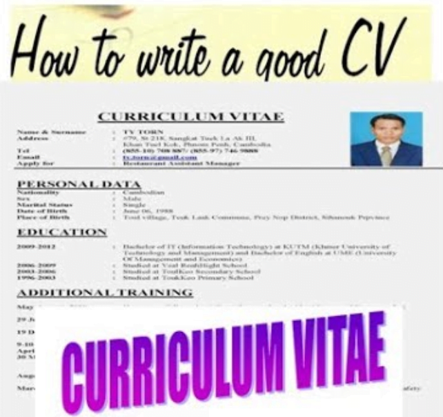 How To Write A Good Cv