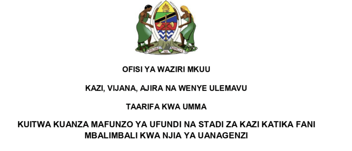 Majina ya waliochaguliwa kwenye Mafunzo ya uanagenzi