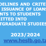 Muongozo wa maombi ya mkopo kwa Postgraduates 2023