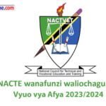 NACTE Waliochaguliwa kujiunga na vyuo vya afya 2023