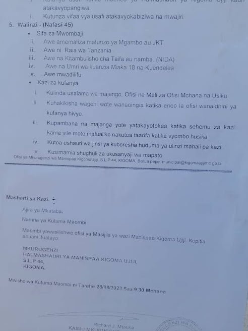 Nafasi Za Walinzi Kigoma Ujijiiexpresstz 1