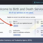 RITA birth certificate verification login