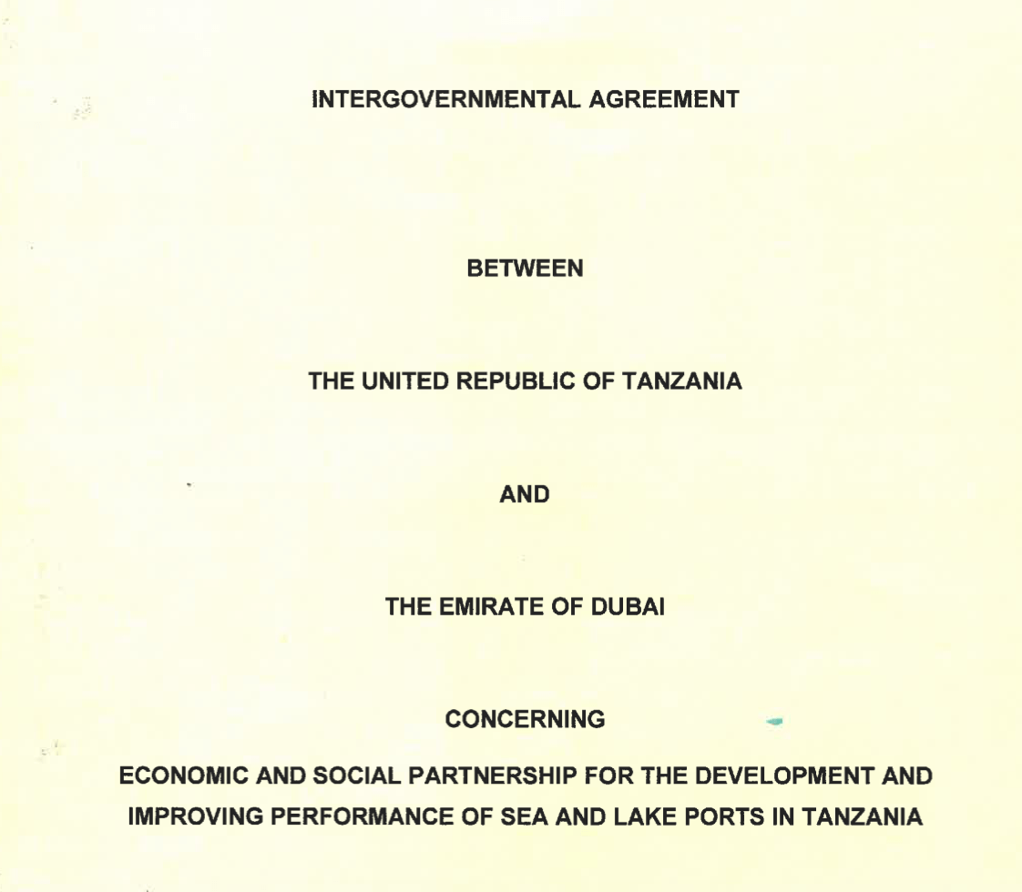 DP world Tanzania contract pdf