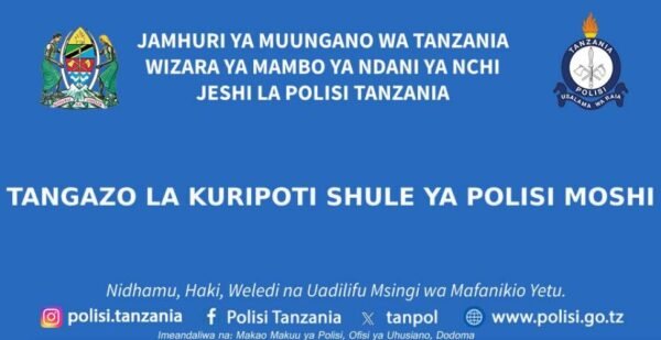 Majina ya waliochaguliwa kujiunga na Jeshi la polisi Tanzania 2023