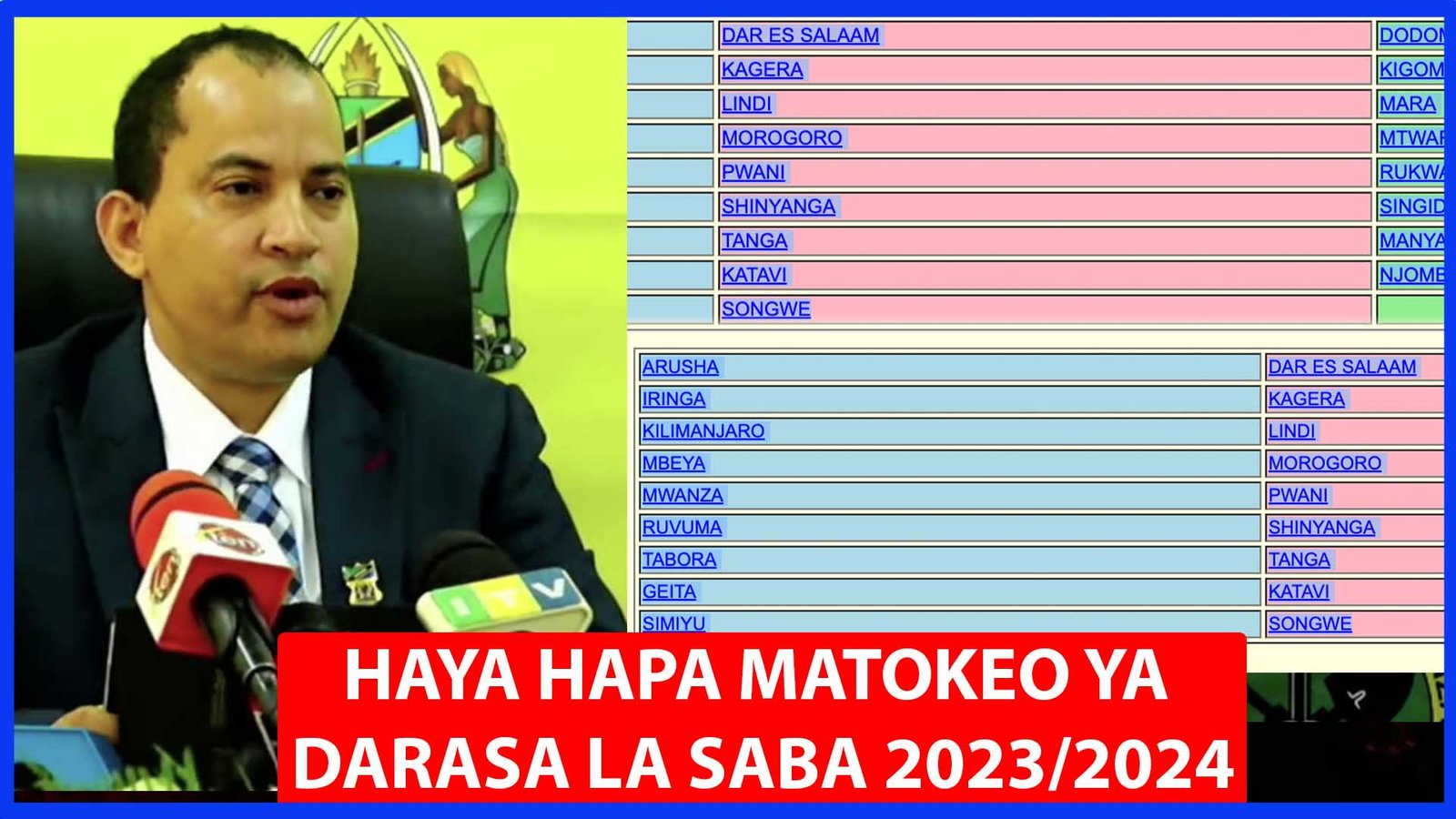 Matokeo Ya Darasa La Saba 2023