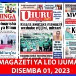 Magazeti ya leo December 01