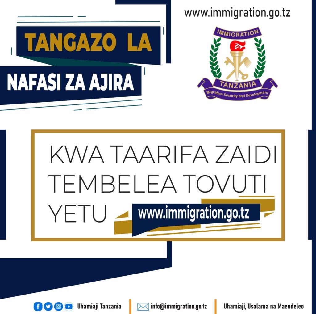 Nafasi Za Kazi Uhamiaji 2023 Tanzania 6355
