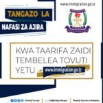 Nafasi za kazi uhamiaji 2023 Tanzania