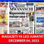 Magazeti ya leo December 04