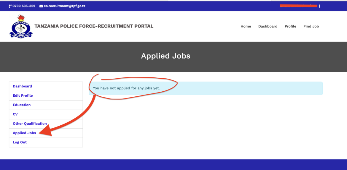 Applied jobs ajira Jeshi la Polisi 2024