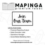 Job Vacancies at MAPINGA PREMIUM FOOD