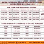 SGR Dar to Dodoma timetable