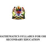 BASIC MATHEMATICS SYLLABUS FOR ORDINARY SECONDARY EDUCATION