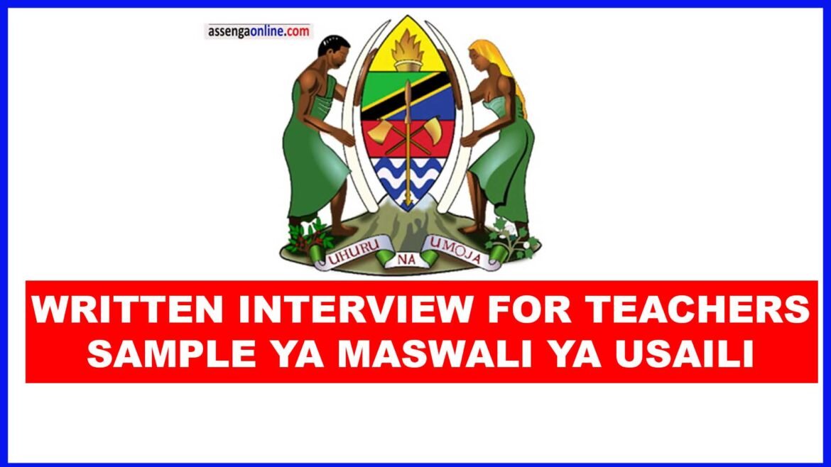 Maswali ya usaili ajira za walimu 2024
