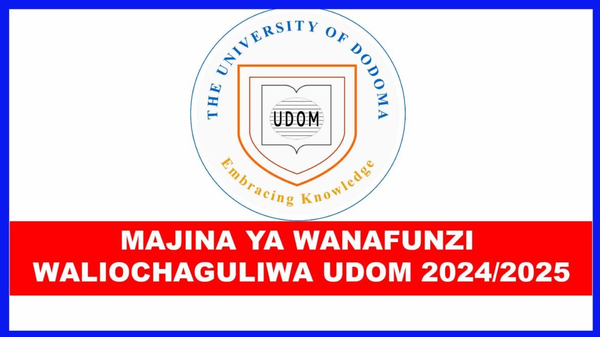 UDOM Selected applicants 2024/2025