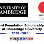 Mastercard Foundation Scholarship Program at Cambridge University 2025-2026