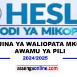Majina ya waliopata Mkopo awamu ya pili 2024/2025