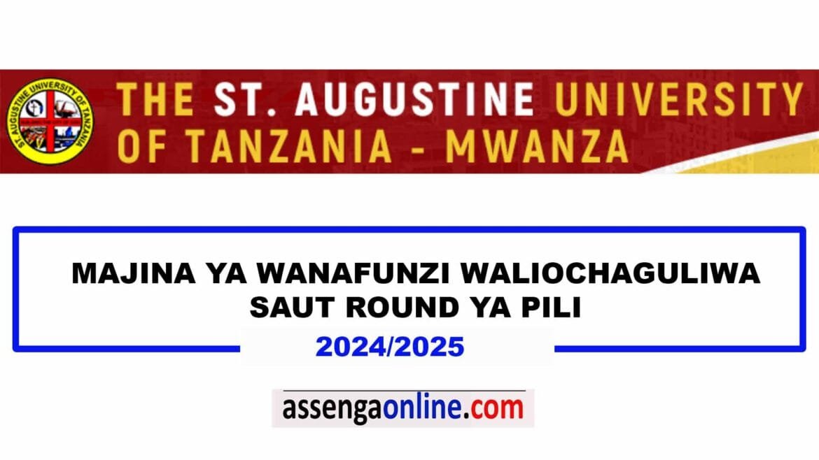 SAUT selected applicant 2024/2025 Second round