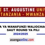 SAUT selected applicant 2024/2025 Second round