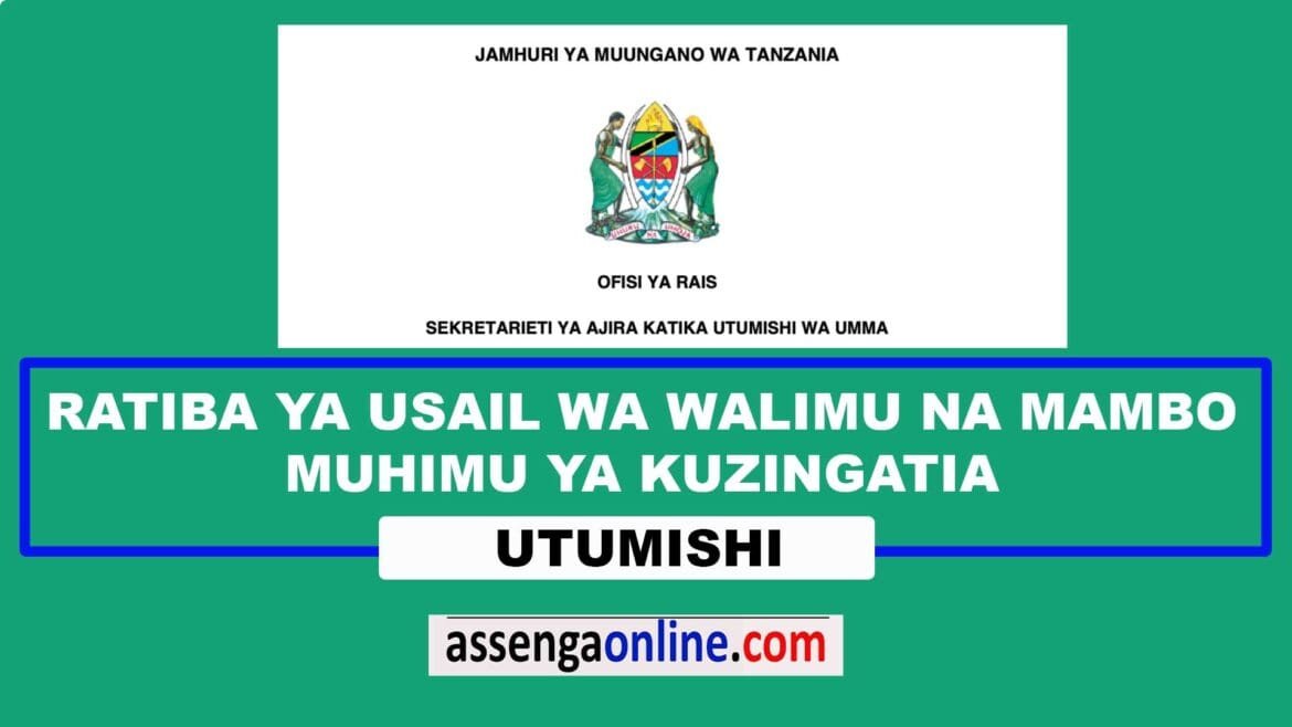 Ratiba ya Usaili wa walimu 2024