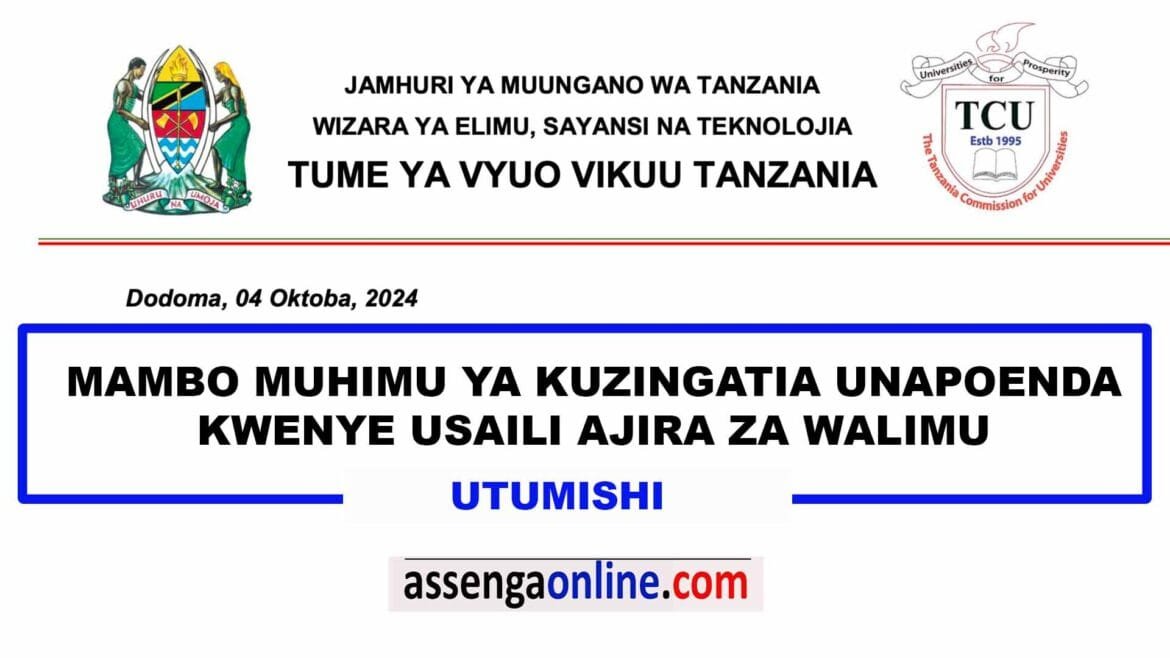 Important thing to consider when attending UTUMISHI interviews