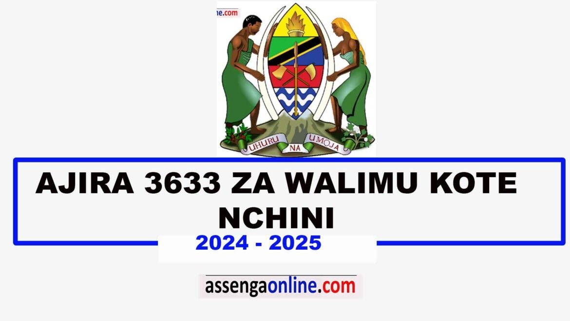 Ajira 3633 za walimu December 2024