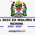 Ajira 3633 za walimu December 2024