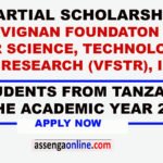 🇮🇳 Apply Now: VFSTR India Partial Scholarships for Tanzanian Students 2025/2026