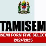 www.tamisemi.go.tz form five selection 2025
