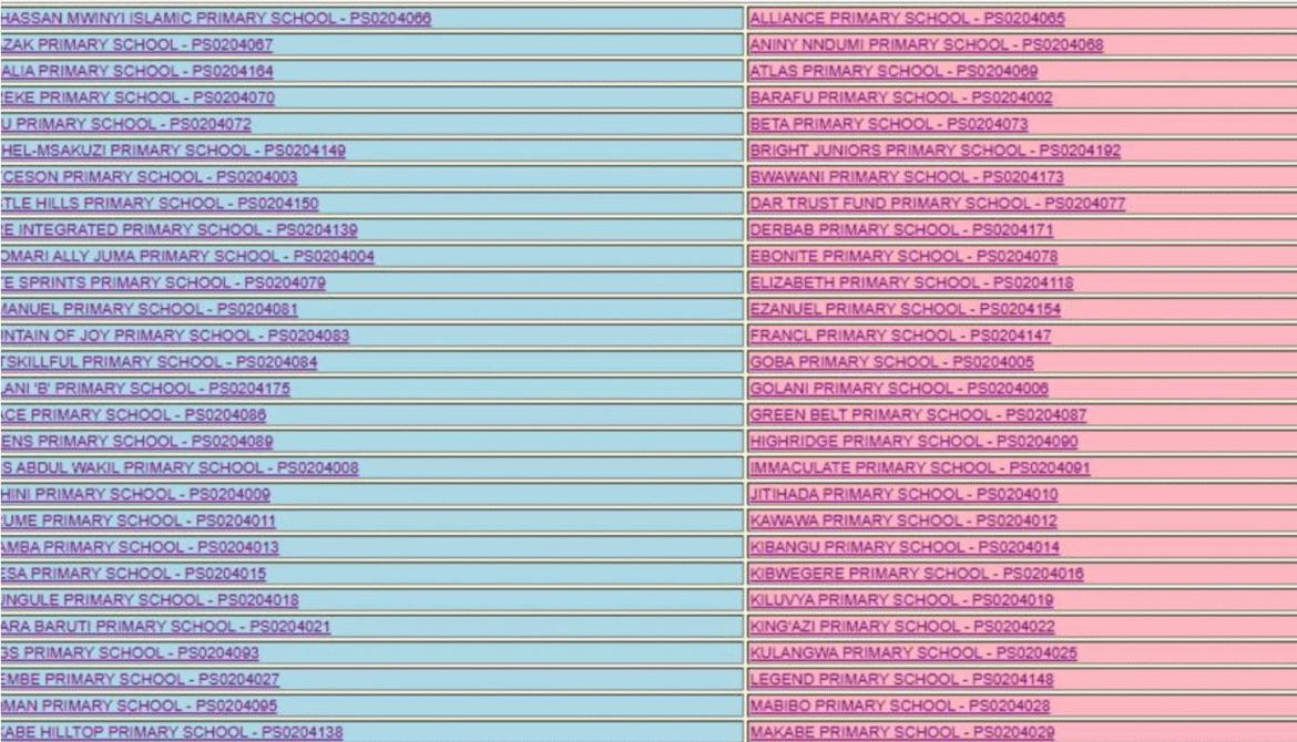 Matokeo ya Darasa la Saba 2025