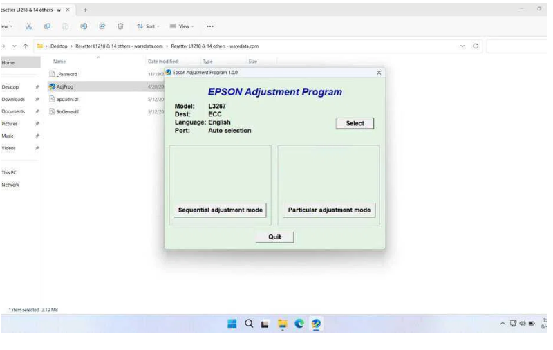 Epson Adjustment Program L3267