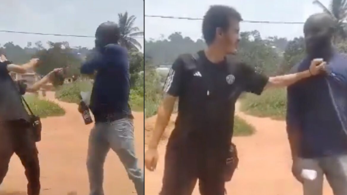 Chinese Man was reminded that colonialism ended decades ago with a dirty slap.