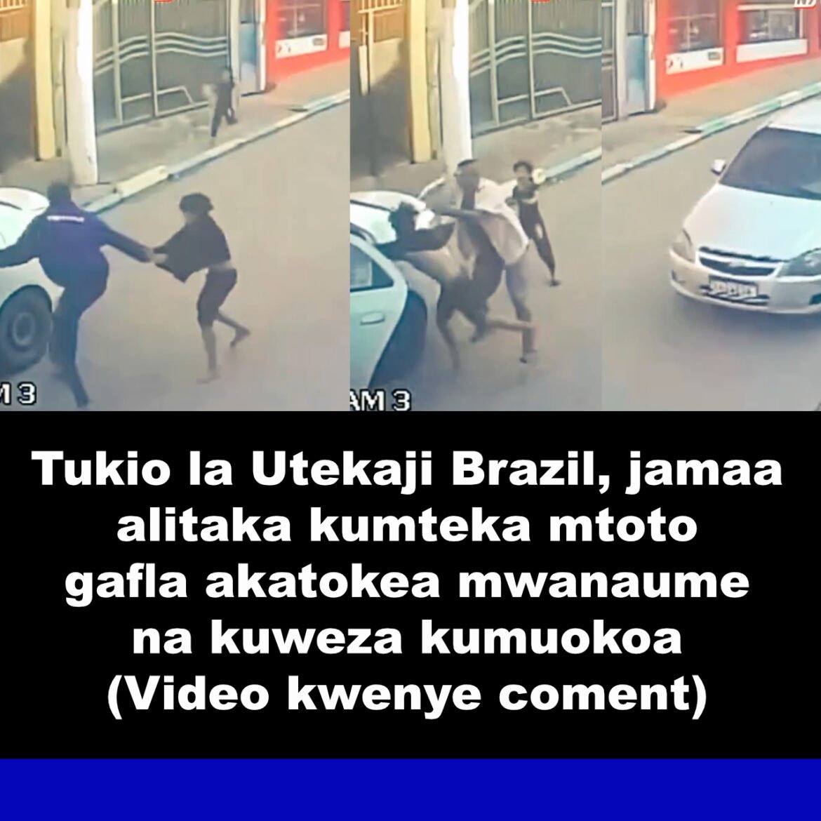 Kidnapping of a child in Brazil, but God sent the man with the open shirt who saw the situation and acted quickly
