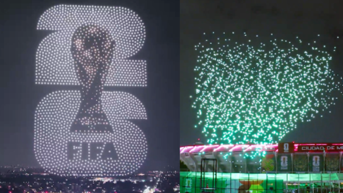 Lighting up the night sky in Mexico City for the #FIFAWorldCup ✨